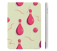 Treer Case for iPad Mini 7 (A17 Pro) 2024 / iPad Mini 6 (2021) with Pencil Holder, Protective Case with Stand Function, Shell Smart Cover with Auto Wake/Sleep (Bowling pins4,8.3in)