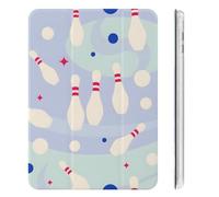 Treer Case for iPad Mini 7 (A17 Pro) 2024 / iPad Mini 6 (2021) with Pencil Holder, Protective Case with Stand Function, Shell Smart Cover with Auto Wake/Sleep (Bowling pins10,8.3in)