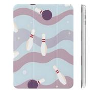 Treer Case for iPad Mini 7 (A17 Pro) 2024 / iPad Mini 6 (2021) with Pencil Holder, Protective Case with Stand Function, Shell Smart Cover with Auto Wake/Sleep (Bowling pins1,8.3in)