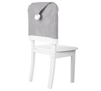 Treer Christmas Chair Covers Pack of 2/4/6/8, Christmas Chair Back Covers Christmas Seat Covers Dining Chair Slipcovers Decorations for Xmas Holiday Party Home Kitchen (2 pieces,Gray)