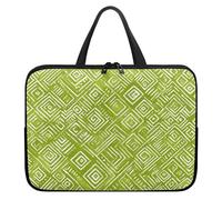 Treer Colorful Geometry Laptop Bag,10-17Inch Tote Bag for Women Men,Waterproof Laptop Case with Zippered,Scratch and Dust Resistant Computer Sleeve for Business,Office,School (Green,10 inch)