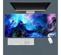 Treer Colorful Graffiti Mouse Mat, Large Mouse Mat, Mouse Pad with Non-Slip Base, Gaming Mouse Pad with Sewn Edges, Mousepad Suitable for Office and Home (Colorful,600x300mm)