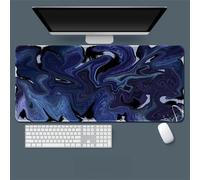 Treer Colorful Graffiti Mouse Mat, Large Mouse Mat, Mouse Pad with Non-Slip Base, Gaming Mouse Pad with Sewn Edges, Mousepad Suitable for Office and Home (Purple Gray,1000x500mm)