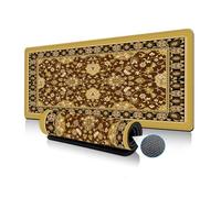 Treer Colorful Mandala Mouse Mat, Wear-Resistant Large Mouse Mat, Mouse Pad with Non-Slip Base, Gaming Mouse Pad with Sewn Edges, Mousepad Suitable for Office and Home (Floral,700x300mm)