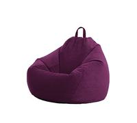 Treer Corduroy Bean Bag Covers (without Filler), Soft Solid Color Bean Bag Chair Cover for Kids Storage Soft Toy Indoor Living Room Highback Lazy Sofa Bean Bag Cover (Purple,60x70cm)