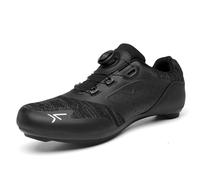 Treer Cycling Shoes Mens and Womens Road Bikes Mountain Bikes Cycle Trainers Shoes Look SPD Cleats Unisex Men Women Spin Bike Indoor, Outdoor (Black,6)