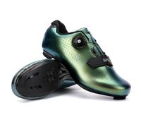 Treer Cycling Shoes Mens Womens, Road Bikes Shoes and Mountain Bikes Shoes with SPD Cleats Unisex Cycle Shoes for Men Lady Spin Bike Shoes for Indoor Outdoor Aurora Green