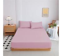 Treer Deep Fitted Sheets Single - Double - King Size, Bed Sheets Extra Deep Pocket 8 inch (20 cm) Easy Care Soft Microfibre Fabric for all Seasons (Light pink,90 * 200+20cm)