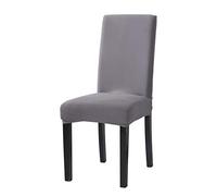 Treer Dining Chair Covers Set of 2 4 6 8, Christmas Stretch Chair Covers for Dining Room Washable Removable Soft Elastic Slipcovers Seat Protector for Kitchen (Gray,8pcs)