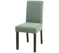 Treer Dining Chair Covers Set of 2 4 6 8, Stretch Chair Covers for Dining Room Washable Removable Soft Elastic Slipcovers Seat Protector for Kitchen Dining Room (Corn Velvet - Sage Green,8)
