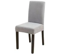 Treer Dining Chair Covers Set of 2 4 6 8, Stretch Chair Covers for Dining Room Washable Removable Soft Elastic Slipcovers Seat Protector for Kitchen Dining Room (Corn Velvet - Light Grey,2)