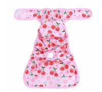 Treer Dog Nappies Female Soft Absorbent Pet Diapers Breathable Comfortable Puppy Sanitary Pants Durable Washable Period Pants for Pet Incontinence/Long Travels (M,cherry)