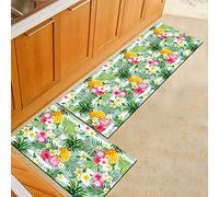 Treer Doormats Rugs Non-Slip Washable, with Lavender vintage Floral Patterns Decoration,Rubber Backing Indoor Rectangle Floor Mat Carpet for Livingroom/Bedroom/Kitchen (60x90cm,C)