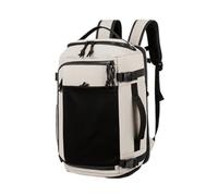 Treer EasyJet Cabin Bags 43x29x22 Travel Backpack Cabin Bag Solid Color Carry on Water Resistant Hand Luggage for Airplanes, Multiple Pockets Rucksack for Men and Women (Beige,43x29x22cm)