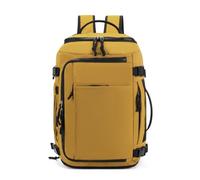 Treer EasyJet Cabin Bags 43x31x20 Travel Backpack Cabin Bag Solid Color Carry on Water Resistant Hand Luggage for Airplanes, Multiple Pockets Rucksack for Men and Women (Yellow,43x31x20cm)