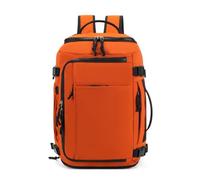 Treer EasyJet Cabin Bags 43x31x20 Travel Backpack Cabin Bag Solid Color Carry on Water Resistant Hand Luggage for Airplanes, Multiple Pockets Rucksack for Men and Women (Orange,43x31x20cm)