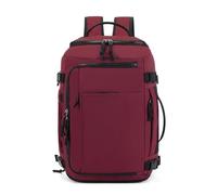 Treer EasyJet Cabin Bags 43x31x20 Travel Backpack Cabin Bag Solid Color Carry on Water Resistant Hand Luggage for Airplanes, Multiple Pockets Rucksack for Men and Women (red,43x31x20cm)