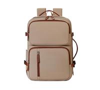 Treer EasyJet Cabin Bags 45x31x17 Travel Backpack Cabin Bag Solid Color Carry on Water Resistant Hand Luggage for Airplanes, Multiple Pockets Rucksack for Men and Women (Khaki,45x31x17cm)