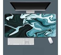 Treer Extra Large Mouse Mat, 3D Colorful Pattern Large Mouse Mat, Mouse Pad with Non-Slip Base, Gaming Mouse Pad with Sewn Edges, Mousepad Suitable for Office and Home (600x300mm,Dark Green)