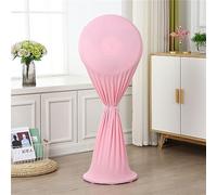 Treer Fan Dust Cover, Dustproof Electric Fan Cover Washable All Inclusive Fan Cover Moisture-Proof Protective Cover for Standing Round Floor Fans (Light pink,Vertical(35-55cm))