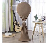 Treer Fan Dust Cover, Dustproof Electric Fan Cover Washable All Inclusive Fan Cover Moisture-Proof Protective Cover for Standing Round Floor Fans (one size,Brown)