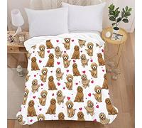Treer Flannel Blanket Throw, 3D Puppy Printed Cosy Soft Throw Blanket Hug Blanket Home Decor for Bed, Sofa, Couch, Car and Travel (Poodle,150x200cm)