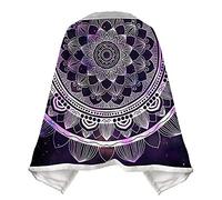 Treer Fleece Blanket Sofa Throw, Mandala Fluffy Soft Throws Versatile TV Blankets With Buttons Warm Poncho Shawl Blankets Cloak Cape for Bed Couch Travel Office (Vintage green,100x70cm)