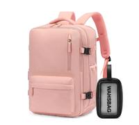 Treer for Ryanair Cabin Bags 40x30x20cm Underseat, Travel Backpack Cabin Size Water-Repellent Unisex Carry-ons Hand Luggage Bag Rucksack for Airplanes/Daily, with Shoe Compartment (Pink)