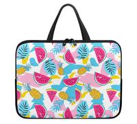 Treer Fruit Pattern Laptop Bag, 10-17Inch Tote Bag for Women Men, Waterproof Laptop Case with Zippered, Large Scratch and Dust Resistant Computer Sleeve for Business, School (Watermelon,12 inch)