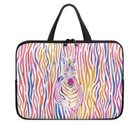 Treer Laptop Bag, Zebra Print 10-17Inch Tote Bag for Women Men, Waterproof Laptop Case with Zippered, Large Scratch and Dust Resistant Computer Sleeve for Business, Office, School (Pink,10 inch)