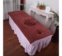 Treer Microfiber Massage Table Massage Bed Sheet Beauty Beauty Couch Cover with Face Hole Premium Spa Bed Towel Durable Washable for Treatment Salons Chiropractors (Brown,100x200cm)