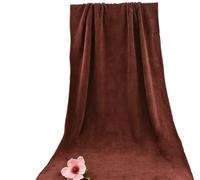 Treer Microfibre Massage Bed Cover Sheet, Solid Colour Thick Couch Towel for SPA, Beauty Salon and Therapists, Washable Treatment Table Blanket (Brown,100x200)
