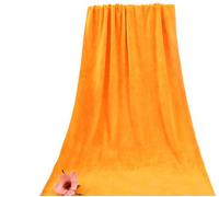 Treer Microfibre Massage Bed Cover Sheet, Solid Colour Thick Couch Towel for SPA, Beauty Salon and Therapists, Washable Treatment Table Blanket (Orange,100x200)