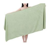 Treer Microfibre Massage Bed Cover Sheet, Solid Colour Thick Couch Towel for SPA, Beauty Salon and Therapists, Washable Treatment Table Blanket (Light Green,100x200cm)