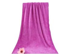 Treer Microfibre Massage Bed Cover Sheet, Solid Colour Thick Couch Towel for SPA, Beauty Salon and Therapists, Washable Treatment Table Blanket (Purple,100x200)