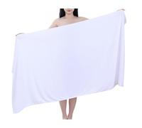 Treer Microfibre Massage Bed Cover Sheet, Solid Colour Thick Couch Towel for SPA, Beauty Salon and Therapists, Washable Treatment Table Blanket (White,100x200cm)