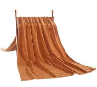 Treer Microfibre Massage Bed Cover Sheet, Solid Colour Thick Couch Towel for SPA, Beauty Salon and Therapists, Washable Treatment Table Blanket (Yellow,100x200)
