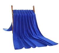 Treer Microfibre Massage Bed Cover Sheet, Solid Colour Thick Couch Towel for SPA, Beauty Salon and Therapists, Washable Treatment Table Blanket (Blue,100x200)