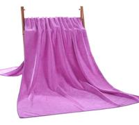 Treer Microfibre Massage Bed Cover Sheet, Solid Colour Thick Couch Towel for SPA, Beauty Salon and Therapists, Washable Treatment Table Blanket (Purple,100x200)