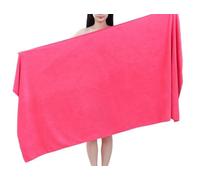 Treer Microfibre Massage Bed Cover Sheet, Solid Colour Thick Couch Towel for SPA, Beauty Salon and Therapists, Washable Treatment Table Blanket (Pink,100x200cm)