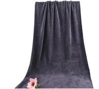 Treer Microfibre Massage Bed Cover Sheet, Solid Colour Thick Couch Towel for SPA, Beauty Salon and Therapists, Washable Treatment Table Blanket (Gray,100x200)