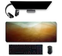 Treer Mouse Mat, Colorful Rhombus Large Mouse Mat, Mouse Pad with Non-Slip Base, Gaming Mouse Pad with Sewn Edges, Mousepad Suitable for Office and Home (900x400mm,yellow-green)