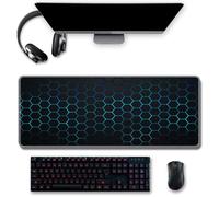 Treer Mouse Mat, Simple Fashion Style Large Mouse Mat, Mouse Pad with Non-Slip Base, Gaming Mouse Pad with Sewn Edges, Mousepad Suitable for Office and Home (600x300mm,dark blue)