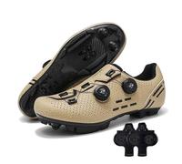 Treer MTB Cycling Shoes Mens Womens Mountain Bikes Cycle Trainers Shoes Compatible SPD, with 4 Holes Cleats, Spin Bike for Indoor Outdoor | 3.5-13UK, Spring Summer (Earthy,11)