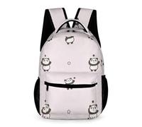 Treer Nylon Kids Backpack 3D Panda Boys Backpack, Large Waterproof Girls Backpacks, 3-14 Years Children's Backpacks Personalised Rucksack for School Travel Holiday (Light Pink,43x32x15cm)