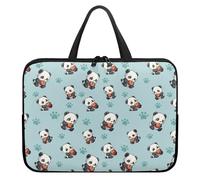 Treer Panda Print Laptop Bag, 10-17Inch Tote Bag for Women Men, Waterproof Laptop Case with Zippered, Large Scratch and Dust Resistant Computer Sleeve for Business, Office, School (Blue 1,13 inch)