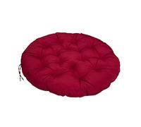 Treer Papasan Chair Cushion Outdoor Round Hanging Egg Swing Not Removable Cover/Indoor Outdoor Courtyard Garden/Soft Thicken Seat Pad, without Chair (70x70cm,Burgundy)