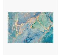 Treer Placemats Set of 2/4/6/8 Place Mats for Table Washable Stain Resistant 30x45cm Table Mats Dinner Table Decorations for Restaurant Kitchen Dining Wedding Decor, Nordic Marble (Blue,6 pcs)