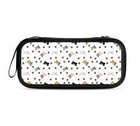 Treer Protective Carrying Case for Nintendo Switch 2, Reversible Cartoon Cat Printed Travel Carry Case Hard Shell Protective Pouch with Carry Handle and 10 Game Cards Storage (Beige)