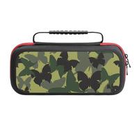 Treer Protective Carrying Case for Nintendo Switch, 3D Camouflage Animal Printed Travel Carry Case Hard Shell Protective Pouch with Carry Handle and 20 Game Cards Storage (Butterfly)